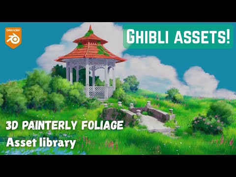 Introducing Anime Garden || Painterly Foliage Assets for Blender