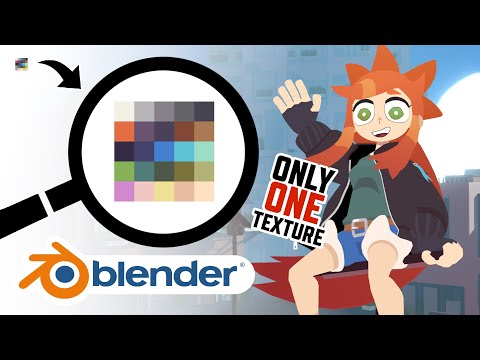This Blender Scene uses ONLY ONE TEXTURE (Texture Atlas/Colour Palette Tutorial)