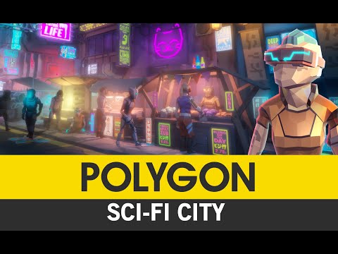 POLYGON Sci-Fi City - (Trailer) 3D Low Poly Art for Games by #SyntyStudios