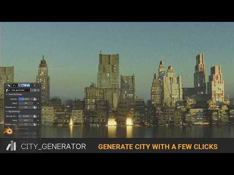 City with full control in Blender - tutorial