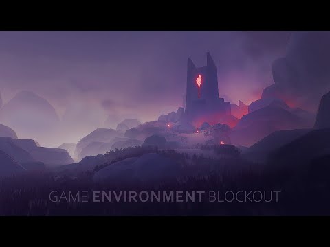 3D Game ENVIRONMENT Blockout | Blender &amp; UE5 | 3D Stylized Illustration