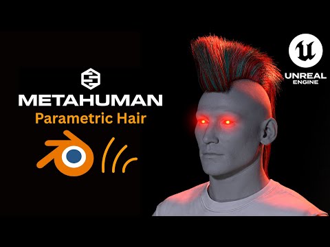 Unreal Engine 5 MetaHuman Parametric Grooms ( + Hair Cards 🤯 ) using BLENDER 🔥 | Tutorial