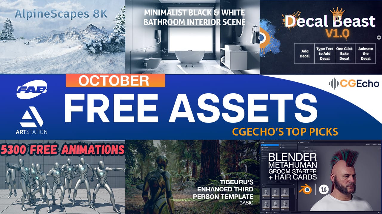 October’s Free Haul: Elevate Your 3D Projects with Blender & Unreal Assets