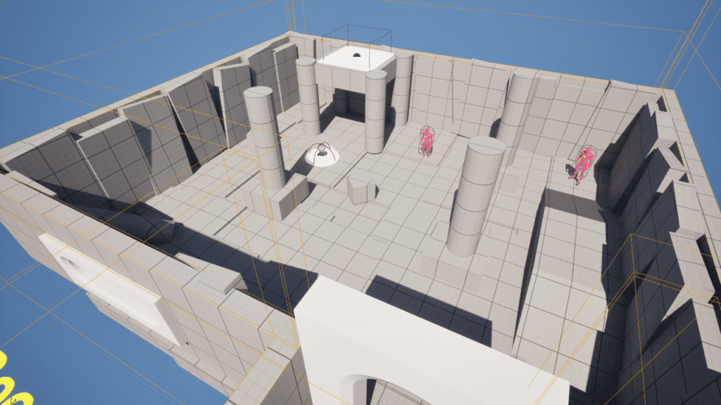 puzzle game top view room 